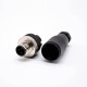 M12 Circular Waterproof Aviation Plug 3Pin Male A-Code Field Installable Screw Termination Waterproof