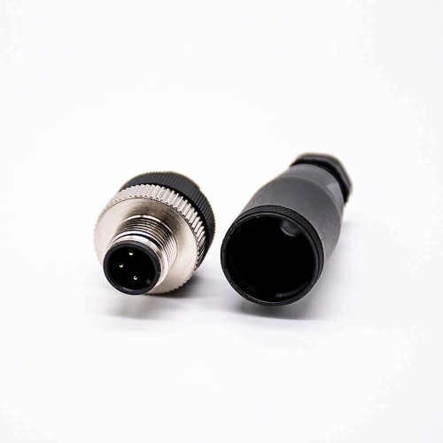 M12 Circular Waterproof Aviation Plug 3Pin Male A-Code Field Installable Screw Termination Waterproof