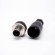 M12 Circular Waterproof Aviation Plug 3Pin Male A-Code Field Installable Screw Termination Waterproof
