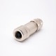 m12 Connector 4 pin Female Straight D Code metal Connector Screw-joint shielded