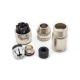 m12 Connector 4 pin Female Straight D Code metal Connector Screw-joint shielded