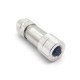 m12 Connector 4 pin Female Straight D Code metal Connector Screw-joint shielded
