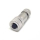 m12 Connector 4 pin Female Straight D Code metal Connector Screw-joint shielded