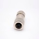 m12 Connector 4 pin Female Straight D Code metal Connector Screw-joint shielded