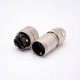 m12 Connector 4 pin Female Straight D Code metal Connector Screw-joint shielded
