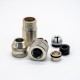 m12 Connector 4 pin Female Straight D Code metal Connector Screw-joint shielded