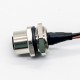 M12 Connector 4Pin Female Bulkhead A Coded Waterproof Straight Panel Mount Receptacle PG9 With Wires 1M AWG22