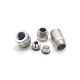 M12 Connector 4Pin Field Wireable Connector D Coded Female Straight For Cable Screw-joint Shield