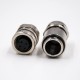M12 Connector 4Pin Field Wireable Connector D Coded Female Straight For Cable Screw-joint Shield