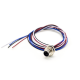 M12 Connector 4Pin Wiring Panel Rear Mounting Connector With electronic Wires 1M AWG22 Straight