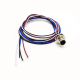 M12 Connector 4Pin Wiring Panel Rear Mounting Connector With electronic Wires 1M AWG22 Straight