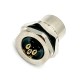 m12 connector 5 pin B code female straight front mount solder type