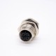 m12 connector 5 pin B code female straight front mount solder type
