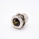 m12 connector 5 pin B code female straight front mount solder type