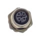 m12 connector 5 pin D code female straight front mount solder type connector m12 connector 5 pin D code female straight front mount solder type connector