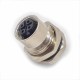 m12 connector 5 pin D code female straight front mount solder type connector m12 connector 5 pin D code female straight front mount solder type connector
