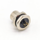 m12 connector 5 pin D code female straight front mount solder type connector m12 connector 5 pin D code female straight front mount solder type connector