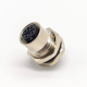 m12 connector 5 pin D code female straight front mount solder type connector m12 connector 5 pin D code female straight front mount solder type connector