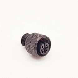 M12 Connector 5 pin Straight Female Overmolded Connector Plastic Solder Cup Unshielded