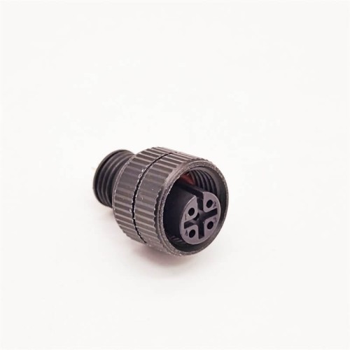 M12 Connector 5 pin Straight Female Overmolded Connector Plastic Solder Cup Unshielded