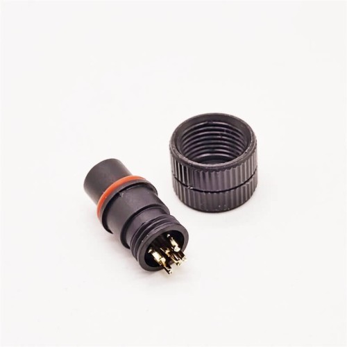 M12 Connector 5 pin Straight Female Overmolded Connector Plastic Solder Cup Unshielded