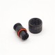M12 Connector 5 pin Straight Female Overmolded Connector Plastic Solder Cup Unshielded