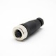 M12 Connector 8 Pin Female A Code Unshiled Circular Sensor Straight Field Wireable Connector Waterproof