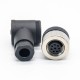 m12 Connector 8 pin Female Screw-joint Connector 90 Degree Non-Shield