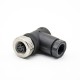 m12 Connector 8 pin Female Screw-joint Connector 90 Degree Non-Shield
