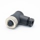m12 Connector 8 pin Female Screw-joint Connector 90 Degree Non-Shield