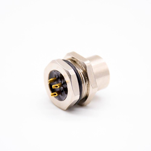 M12 Connector A code 3pin Female Front Mount Straight Solder Type for Cable M12 Connector A code 3pin Female Front Mount Straight Solder Type for Cable