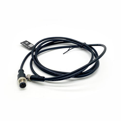 M12 Connector Cable 4Pin A Code Male Straight Connector To M8 3Pin Female Socket Electrical Cable 2M AWG22