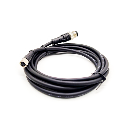M12 Connector Cable 4Pin A Code Male Straight Connector To M8 3Pin Female Socket Electrical Cable 2M AWG22