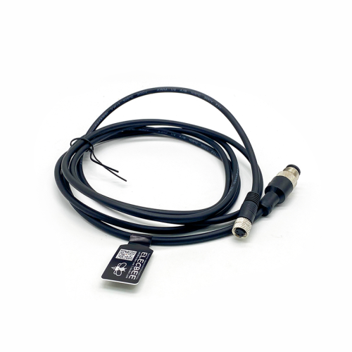 M12 Connector Cable 4Pin A Code Male Straight Connector To M8 3Pin Female Socket Electrical Cable 2M AWG22
