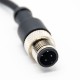 M12 Connector Cable 4Pin A Code Male Straight Connector To M8 3Pin Female Socket Electrical Cable 2M AWG22