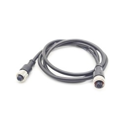 M12 Connector Cable 4Pin A Code Male Straight Connector To M8 3Pin Female Socket Electrical Cable 2M AWG22