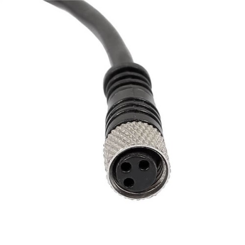 M12 Connector Cable 4Pin A Code Male Straight Connector To M8 3Pin Female Socket Electrical Cable 2M AWG22