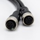 M12 Connector Cable 5 Pin Male To Dual Female A Code Y-Type Cable 50Cm AWG22