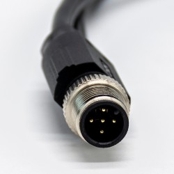 M12 Connector Cable 5 Pin Male To Dual Female A Code Y-Type Cable 50Cm AWG22
