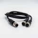 M12 Connector Cable 5 Pin Male To Dual Female A Code Y-Type Cable 50Cm AWG22