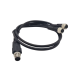 M12 Connector Cable 5 Pin Male To Dual Female A Code Y-Type Cable 50Cm AWG22