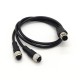 M12 Connector Cable 5 Pin Male To Dual Female A Code Y-Type Cable 50Cm AWG22