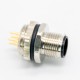 M12 Connector Male 4Pin Back Mount waterproof Solder Type PCB Straight A Code