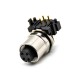 M12 Connector PCB Mount Right Angle 4Pin Female A Code Back Mount Solder type Connector M12 Connector PCB Mount Right Angle 4Pin Female A Code Back Mount Solder type Connector
