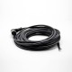M12 Female Connector 3 Pin Wiring A-Coding Right Angle Connector Molded Black Cable 5M AWG22