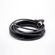 M12 Female Connector 3 Pin Wiring A-Coding Right Angle Connector Molded Black Cable 5M AWG22