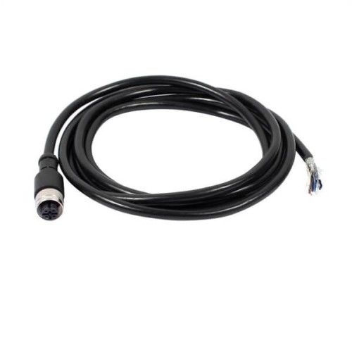 M12 Female Connector With Cable 5Pins Plug Straight Cable Corsets 2M AWG22 A Code Shielded