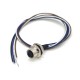 M12 Female Panel Mount Connector A Coded 4Pin Waterproof Straight Socket Back Mount For Cable 0.2M