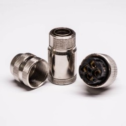 M12 Field Installable Conenctor 4Pin Male A-Code Metal Plug With Screw Termination Shield