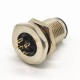 M12 Flush-type 5Pin Male Front Mount Connector With PCB Contacts Waterproof M16X1.5